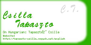 csilla tapaszto business card